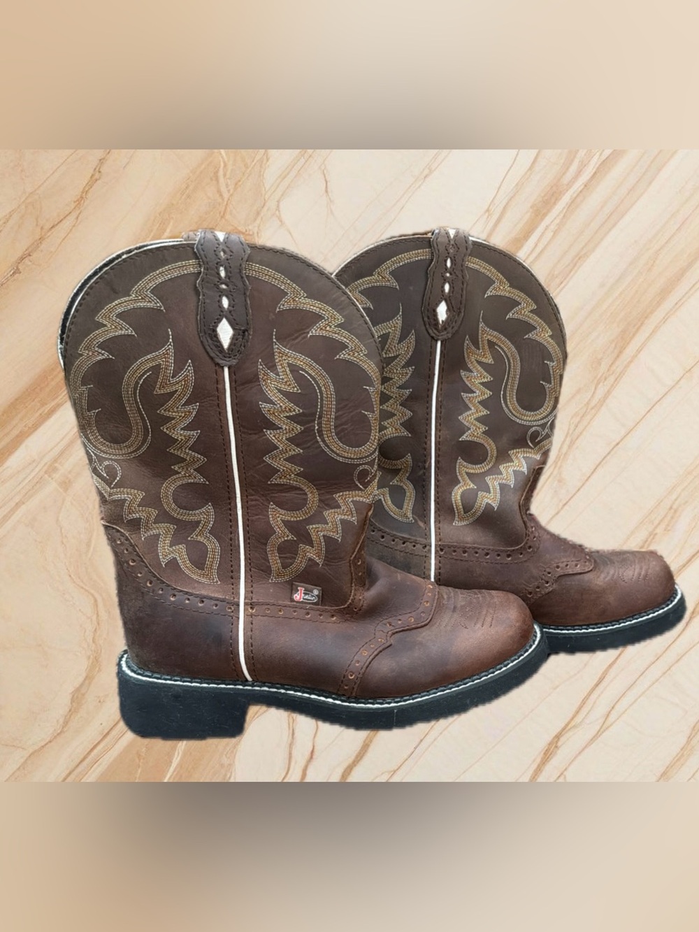 JUSTIN GYPSY WOMENS BOOTS ROUND TOE WESTERN COWBOY  SIZE 9 /  L909